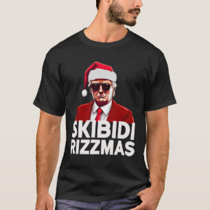 Skibidi Rizzmas Christmas Trump Santa Pajama Rizz  T-Shirt