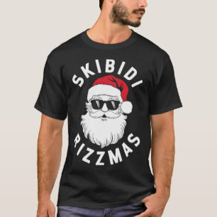 Skibidi Rizzmas Funny Christmas Santa Claus Christ T-Shirt