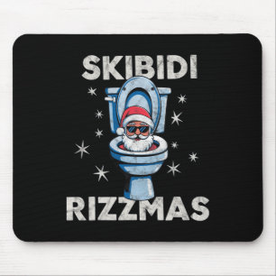 Skibidi Rizzmas Funny Christmas Santa Toilet Merry Mouse Pad