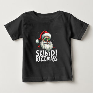 Skibidi Rizzmas Funny Gen Alpha Slang Christmas Baby T-Shirt