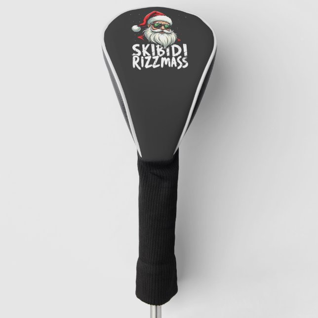 Skibidi Rizzmas Funny Gen Alpha Slang Christmas   Golf Head Cover (Front)