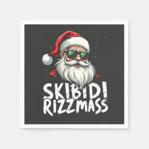 Skibidi Rizzmas Funny Gen Alpha Slang Christmas Napkin