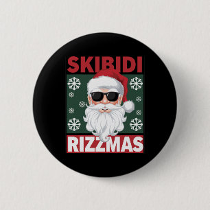 Skibidi Rizzmas Funny Gen Alpha Slang Christmas Pe 6 Cm Round Badge