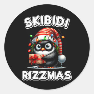 Skibidi Rizzmas Funny Gen Alpha Slang Christmas Pe Classic Round Sticker