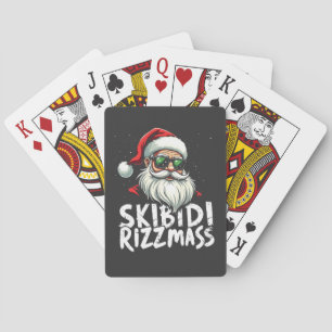 Skibidi Rizzmas Funny Gen Alpha Slang Christmas Playing Cards