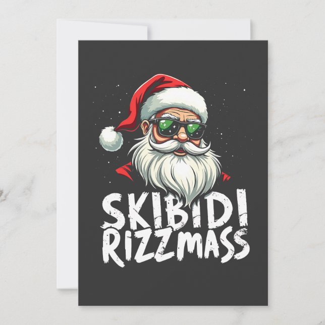 Skibidi Rizzmas Funny Gen Alpha Slang Christmas   Save The Date (Front)