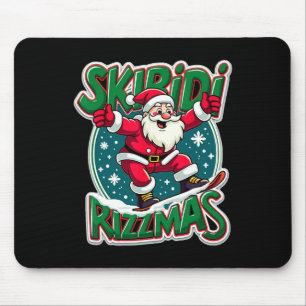 Skibidi Rizzmas Kids Youth Christmas Mouse Pad