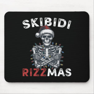 Skibidi Rizzmas Retro Merry Christmas Sigma Rizzma Mouse Pad