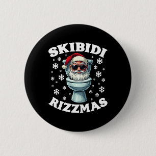 Skibidi Rizzmas Rizzler Santa Rizz Toilet Funny Ch 6 Cm Round Badge