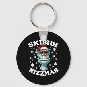 Skibidi Rizzmas Rizzler Santa Rizz Toilet Funny Ch Key Ring