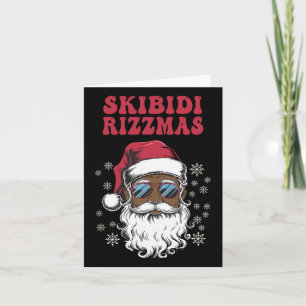 Skibidi Rizzmas Santa Claus Christmas Merry Rizz M Card