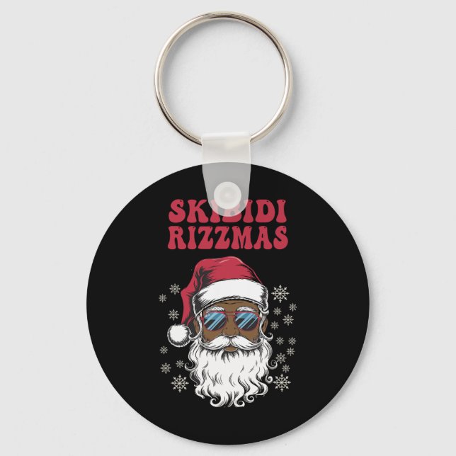 Skibidi Rizzmas Santa Claus Christmas Merry Rizz M Key Ring (Front)