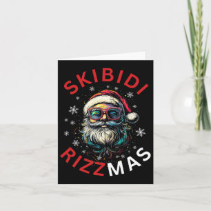 Skibidi Rizzmas Santa Claus Funny Christmas Appare Card