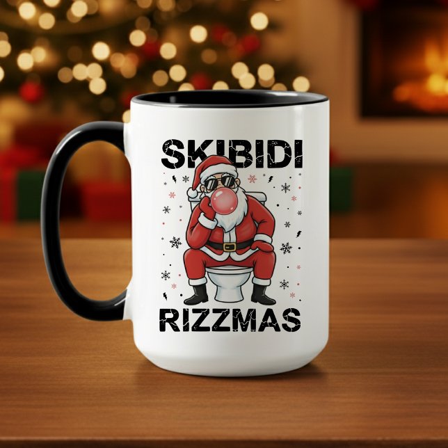 Skibidi Rizzmas Santa Claus Toilet Funny Christmas Mug (Skibidi Toilet Rizzmas Santa Claus Funny Christmas Mug
)