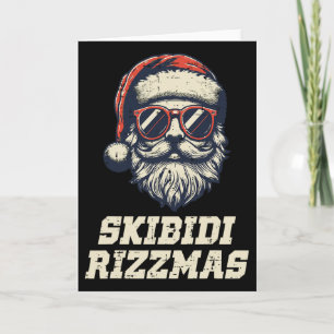 Skibidi Rizzmas Santa Funny Christmas Boys Teens K Card