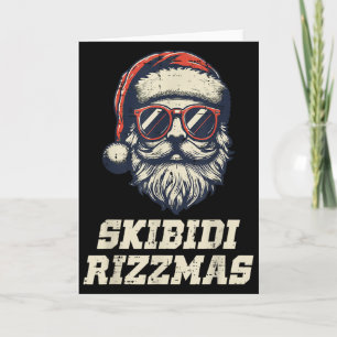 Skibidi Rizzmas Santa Funny Christmas Boys Teens K Card