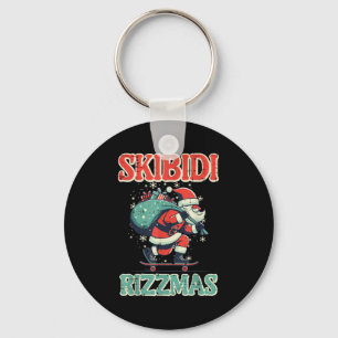 Skibidi Rizzmas Santa Funny Christmas Boys Teens K Key Ring