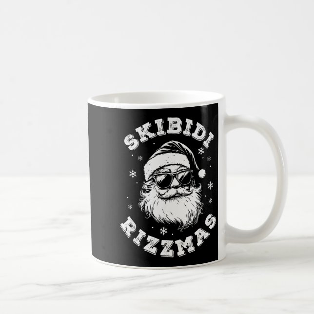 Skibidi Rizzmas Santa Funny Christmas Gen Alpha Sl Coffee Mug (Right)