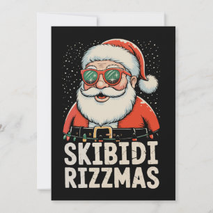 Skibidi Rizzmas Santa Rizz Christmas Xmas Holiday Card