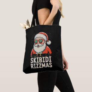 Skibidi Rizzmas Santa Rizz Christmas Xmas Holiday Tote Bag