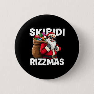 Skibidi Rizzmas Santa’s Got Game Merry Rizzmas You 6 Cm Round Badge