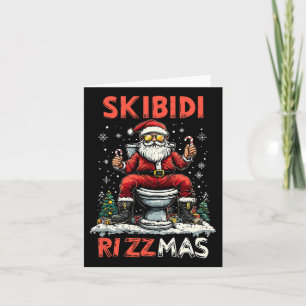 Skibidi Rizzmas Santa Toilet Funny Christmas  Card