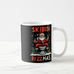 Skibidi Rizzmas Santa Toilet Funny Christmas Coffee Mug