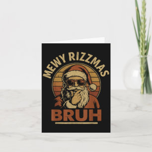 Skibidi Rizzmas Shirt For Men, Rizzler Santa Mewy  Card