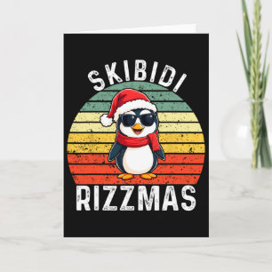 Skibidi Rizzmas Snowman Charisma Kid Cool Christma Card