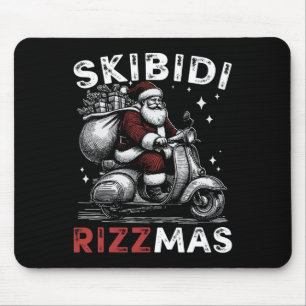 Skibidi Rizzmas Vintage Merry Christmas Santa Sigm Mouse Pad