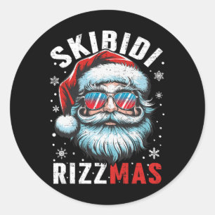 Skibidi Santa Claus Funny Christmas Cool Awesome S Classic Round Sticker
