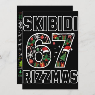 Skibidi Six Seven Rizzmas Funny Christmas 2025 Mem Holiday Card
