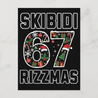 Skibidi Six Seven Rizzmas Funny Christmas 2025 Mem Holiday Postcard
