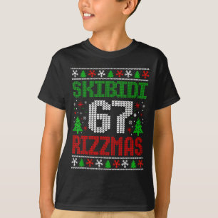 Skibidi Six Seven Rizzmas Funny Meme 67 Ugly Chris T-Shirt