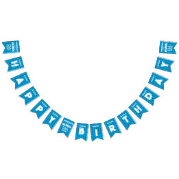 Skibidi Toilet Birthday Party Bunting Flag Banner