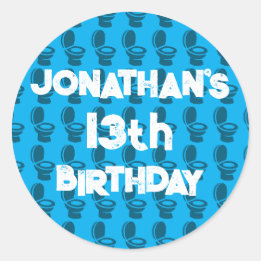 Skibidi Toilet Birthday Party Classic Round Sticker