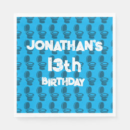Skibidi Toilet Birthday Party Invitation Napkin