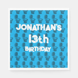 Skibidi Toilet Birthday Party Invitation Napkin