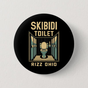 Skibidi Toilet Rizz Ohio Funny Meme Retro Vintage  6 Cm Round Badge