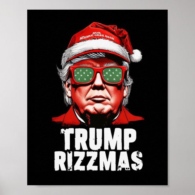 Skibidi Trump Rizzmas Christmas Rizz Santa Claus C Poster (Front)
