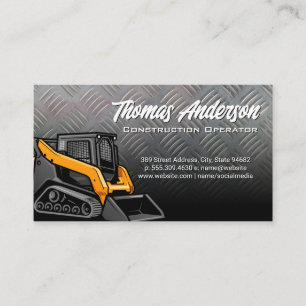 Skid Steer   Construction Vehicle Business Card