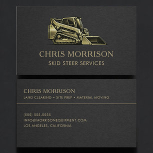 Skid Steer Contractor Services Business Card