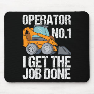 Skid Steer Daddy Funny Fathers Day Gift Mouse Pad