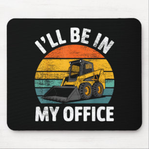 Skid Steer Operator Construction Heavy Equipment J Mouse Pad