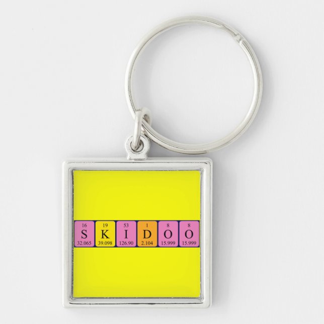 Skidoo periodic table keyring (Front)