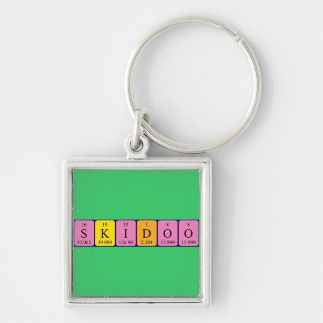 Skidoo periodic table keyring (Front)