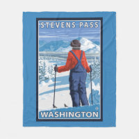 Skier Admiring - Stevens Pass, Washington