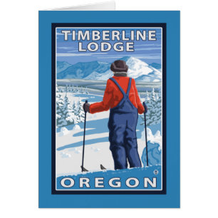 Skier Admiring - Timberline Lodge, Oregon