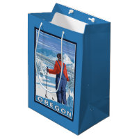 Skier Admiring- Vintage Travel Poster
