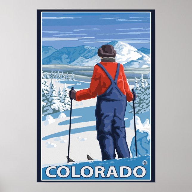 Skier AdmiringColorado Poster (Front)